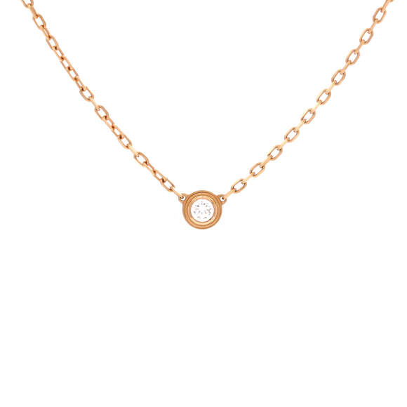 Cartier Small Cartier D'Amour Pendant Necklace 18K Rose Gold with Diamond - Picture 1 of 4
